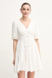 Pepe Jeans rochie din bumbac DAY culoarea bej, mini, evazati, PL953694 PPYA-SUD131_01X (PL953694)