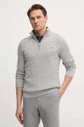 Gant pulover de bumbac culoarea gri, light, cu turtleneck, 8050603 PPYA-SWM03W_90X (8050603)