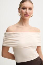 GUESS bluza CHARLOTTE femei, culoarea bej, neted, W5GP08 KACM2 PPYA-TSD1DZ_01X (W5GP08.KACM2)