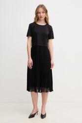 DKNY rochie culoarea negru, midi, dreaptă, DD5K1H87 PPYA-SUD1KZ_99X (DD5K1H87)