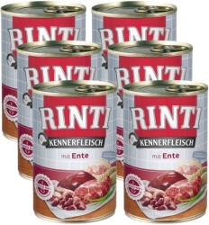 RINTI Rinti Kennerfleisch Ente nedves kutyaeledel - kacsa 6x400g
