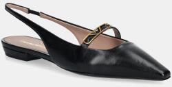 Emporio Armani balerini de piele culoarea negru, cu toc deschis, X3D301 XF271 00002 PPYA-OBD1RB_99X (X3D301.XF271.00002)