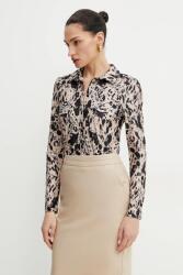 Morgan camasa TRAKEL femei, culoarea bej, cu guler clasic, slim, TRAKEL PPYA-KDD0NJ_80X (TRAKEL)
