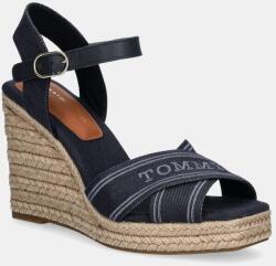Tommy Hilfiger sandale TOMMY HILFIGER ESPAD HIGH WEDGE culoarea bleumarin, FW0FW08668 PPYA-OBD14C_59X (FW0FW08668)