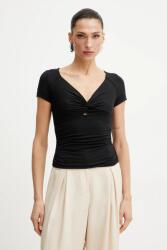 Guess tricou CHARLOTTE femei, culoarea negru, W5GP15 KACM2 PPYA-BDD0EG_99X (W5GP15.KACM2)
