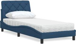 vidaXL ágy matraccal kék 90x190 cm szövet (3310712)
