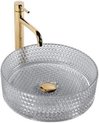 Rea Cristal lavoar 35.5x35.5 cm rotund de blat gri piatra REA-U9615 (REA-U9615)