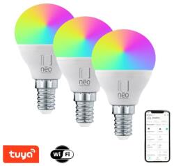 Immax 07745C LED intelligens izzó Smart 1x6W | E14 | 470lm | 2700-6500K | RGB - 3 db-os készlet, szabályozható, WIFI, Tuya, fehér