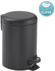 SAPHO POTTY szemetes, Soft Close, 5l, matt fekete (330914) (330914)