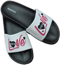 WINK LOVE feliratú papucs-FEHÉR-39 (ST22780-W-39)