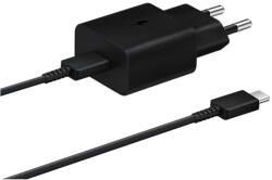 Samsung 15W Gyári Telefon és Tablet Töltő USB-C Fekete (EP-T1510EBE) + 1m USB-C gyári töltő kábel (EP-DA705)