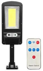  Led lámpatest , napelemes , oldalfali , mozgásérzékelős , 5 Watt , hideg fehér , kültéri , fekete , IP65 , tartókonzollal , távirányítóval (4895)