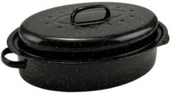 Perfect Home Zománcozott kacsasütő fedővel - 37×26 cm, 3, 5 liter (fekete) (10378)