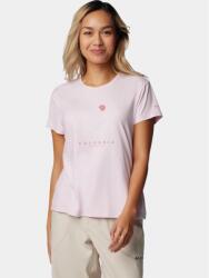 Columbia Sloan Ridge Graphic Short Sleeve Tee női rövid ujjú póló XS rózsaszín