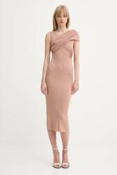 Rick Owens Lilies ruha bézs, midi, testhezálló, LI01E4518RV - bézs 38