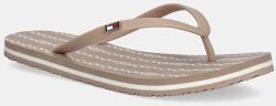 Tommy Hilfiger flip-flop HILFIGER STRAP BEACH SANDAL bézs, lapos talpú, FW0FW08518 - bézs Női 37 - answear - 11 990 Ft