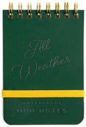 Gentlemen's Hardware vízálló zsebfüzet Pocket Waterproof Note Book zöld - zöld Univerzális méret