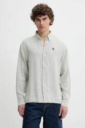 Abercrombie & Fitch len ing legombolt galléros, szürke, regular, KI125-5085 - szürke S