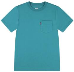 Levi's gyerek pamut póló SUNSET POCKET TEE türkiz, sima, 9EM359 - türkiz 164