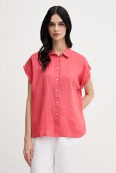 Benetton len ing galléros, bézs, regular - rózsaszín XS - answear - 23 990 Ft