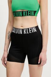 Calvin Klein Performance edzős rövidnadrág fekete, nyomott mintás, magas derekú, LVGWS5L704 - fekete XL