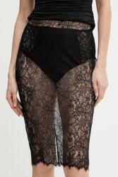Elisabetta Franchi szoknya fekete, midi, egyenes, GO11152E2 - fekete 36