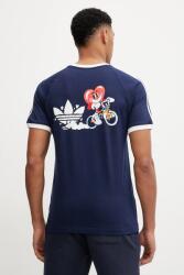 adidas Originals pamut póló Cali Tee sötétkék, nyomott mintás, JP0984 - sötétkék XL