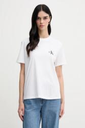 Calvin Klein Jeans pamut póló fehér, LV047C905G - fehér XS