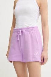 adidas pamut rövidnadrág ALL SZN lila, sima, magas derekú, JD4735 - lila L
