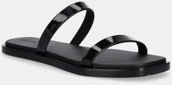 Calvin Klein papucs DOUBLE BAR SLIDE - JELLY fekete, HW0HW02417 - fekete Női 39