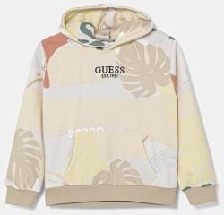 GUESS gyerek melegítőfelső pamutból bézs, mintás, kapucnis, L5GQ03 KA6R4 - bézs 175