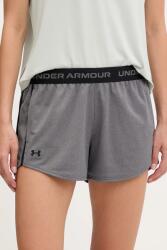 Under Armour edzős rövidnadrág Tech Play szürke, nyomott mintás, közepes derékmagasságú, 1389882 - szürke M