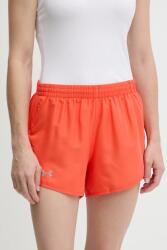 Under Armour rövidnadrág futáshoz Fly By sárga, sima, magas derekú - narancssárga M