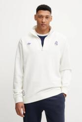 Adidas pamut melegítőfelső Real Icon HZTP bézs, nyomott mintás, JF2574 - bézs M