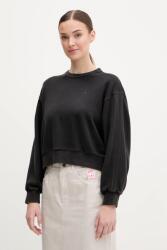 Adidas pamut melegítőfelső Essential fekete, női, sima, JP2515 - fekete XL