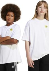 Adidas gyerek pamut póló fehér, nyomott mintás, JD0411 - fehér 176