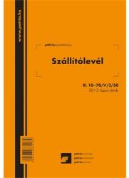 PÁTRIA B. 10-70/V/3/50 Szállítólevél 50x3 A/5 Pátria