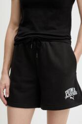 PUMA rövidnadrág fekete, nyomott mintás, magas derekú, 685038 - fekete M