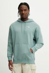 PUMA pamut melegítőfelső zöld, sima, kapucnis, 629648 - zöld XL