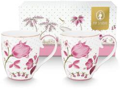 Pip Studio bögre készlet Jolie Tulip 450 ml 2 db rózsaszín - rózsaszín Univerzális méret
