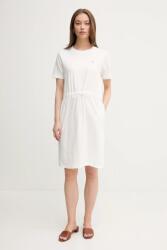 Tommy Hilfiger pamut ruha fehér, mini, egyenes, WW0WW45529 - fehér L