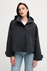 Calvin Klein Jeans rövid kabát fekete, átmeneti, oversize, LV047AB502 - sötétkék L