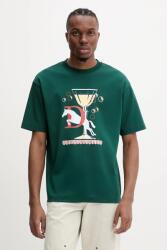 Drôle de Monsieur pamut póló Le T-Shirt Polo zöld, nyomott mintás, G-TS241-CO199-DGN - zöld M