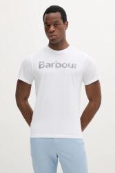 Barbour pamut póló Devon Graphic T-Shirt fehér, nyomott mintás, MTS1391 - fehér XXL