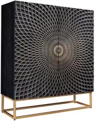Invicta ILLUSION fekete mangófa tálalószekrény 120cm