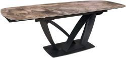 Invicta PAPILLON taupe edzett üveg kerámia étkezőasztal 180-220-260cm