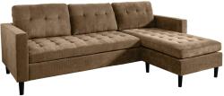 Invicta STOCKHOLM világosbarna kord sarokkanapé 3 személyes