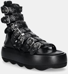 AGL bőr szandál Gwendoline Straps fekete, platformos, D690005PHSOFTY0000 - fekete Női 41