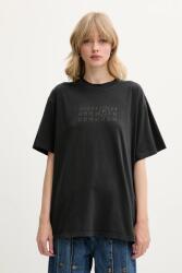 MM6 Maison Margiela pamut póló fekete, S62GD0202 - fekete S