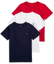Ralph Lauren gyerek pamut póló 3 db piros, sima, 322884456001 - piros 124-134